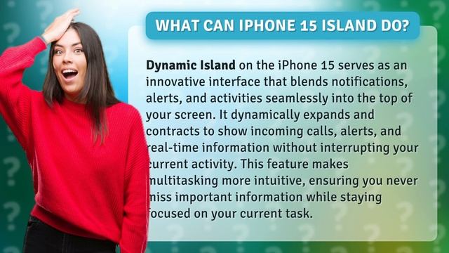 What can iPhone 15 island do?