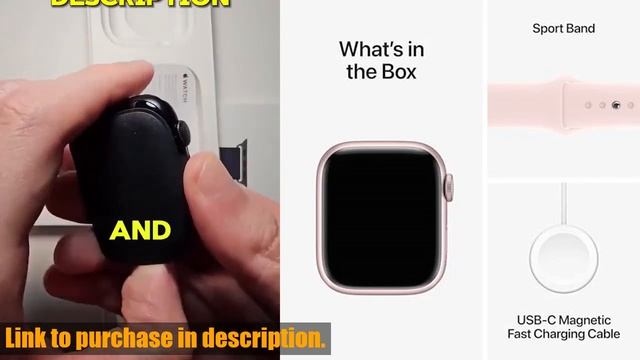 Buy Apple Watch Series 9 [GPS 41mm] Smartwatch with Pink Aluminum Case with Light Pink Sport Band