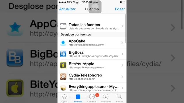 Tweks para batería ios 7.1.2