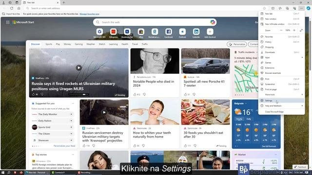 Kako Uključiti Da Microsoft Edge Uvek Otvara Prethodno Otvorene Tab-ove
