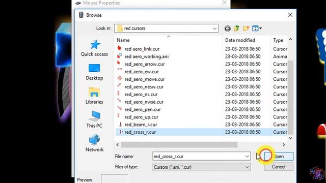mouse cursor colour change in one step new 2018.