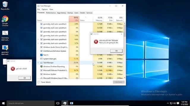 How to corrupting Windows 10 Enterprise with 1 FPS