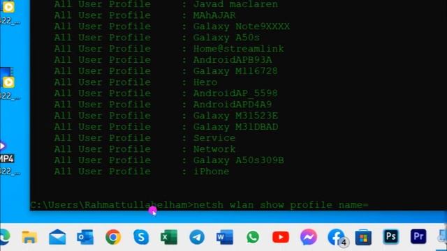 Finding All Saved WiFi Passwords Using CMD Command Prompt