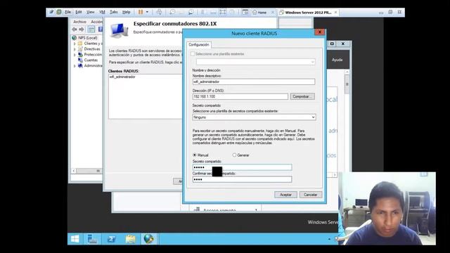 Instalación Radius WIndows Server 2012 R2   Con Certificado