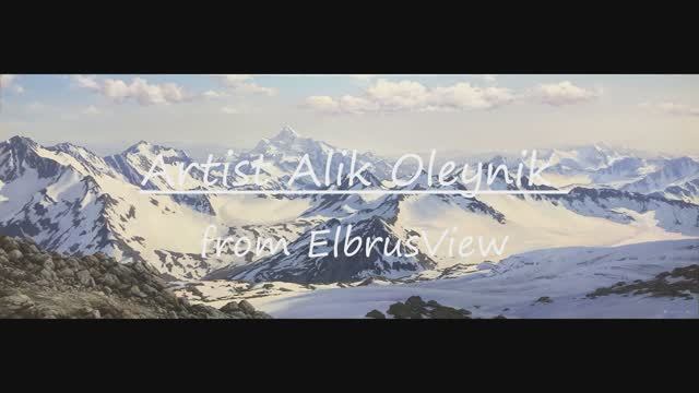 Painting oil on canvas "View from the slope of Mount Elbrus", Artist Alik Oleynik