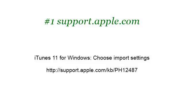 How-To Set The Import Format In Itunes