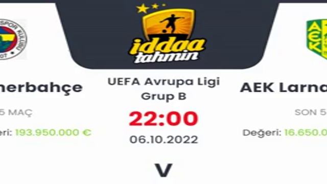Fenerbahçe AEK Larcana İddaa Tahminleri 6 Ekim 2022 #iddaa