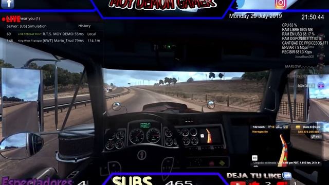 🔴AMERICAN TRUCK SIMULATOR RUTA CANCELADA ME FUI SOLO LOL JAJJA
