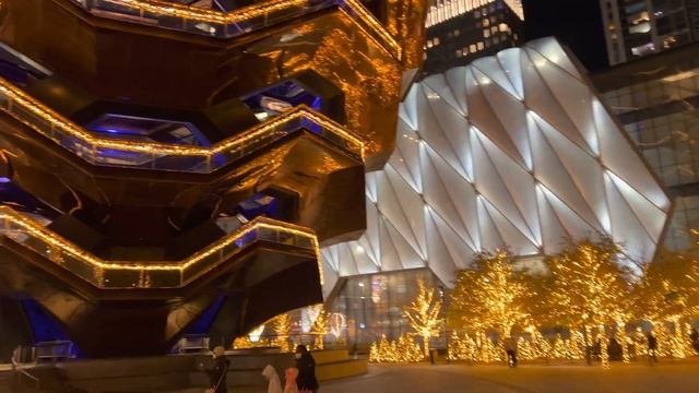 The Vessel at Night Hudson yards 4K ProRes video on the iPhone 13 Pro Max.