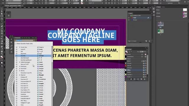 Modern Business Trifold Geometric Template Tutorial PART 4