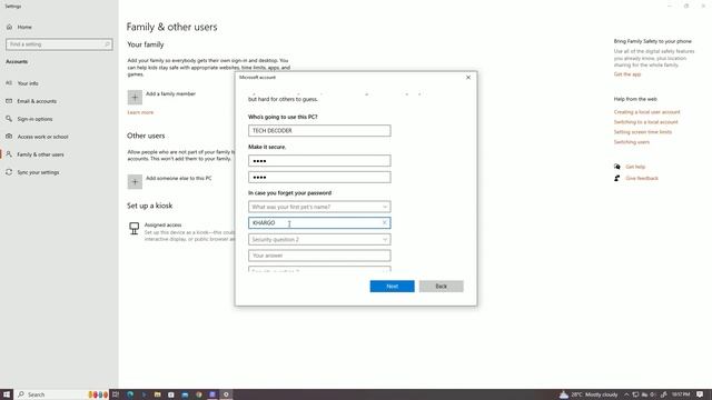How to Create New User in Windows 10 | New User Creation Windows 10 | #Latesttech #windows10