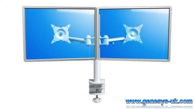 Dataflex 52.220 Double Monitor Arm - Dataflex 52.220 Dual Monitor Arm - White Dual Monitor Arm