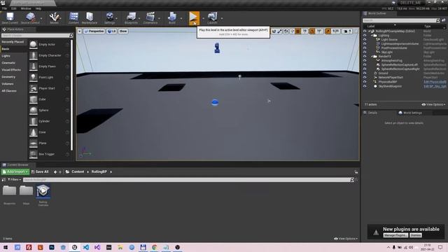 Unreal Engine - Creating a game while learning the engine (Week 1)