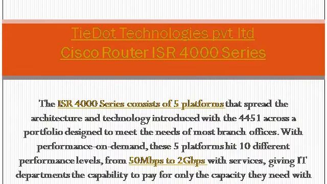 Cisco Router ISR 4000 Series | Cisco Router ISR 4000 Series Price | Bangalore