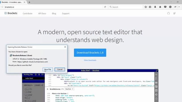 How to Download Brackets & install