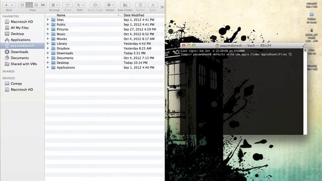 How to show hidden files on a Mac