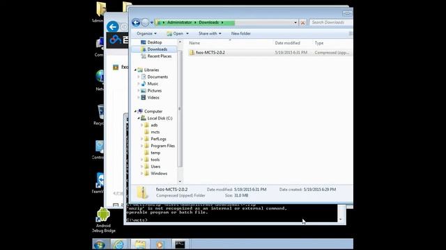 run MCTS in win7