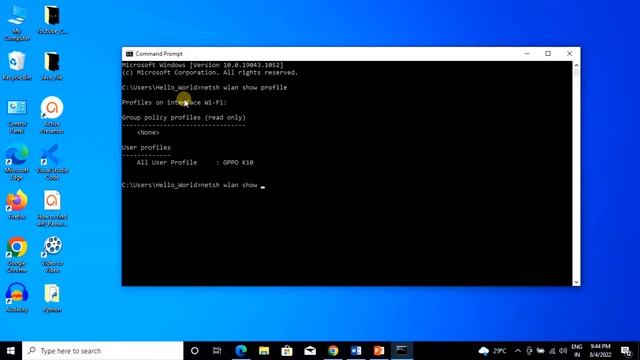 How To Find WiFi Password Using CMD in Windows 10