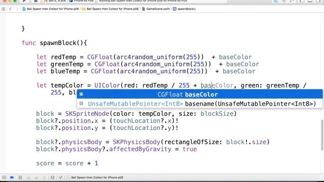 Construct 5 iPhone Diversions with Xcode 8 and Quick 3 (5  Optimizing the drop logic)
