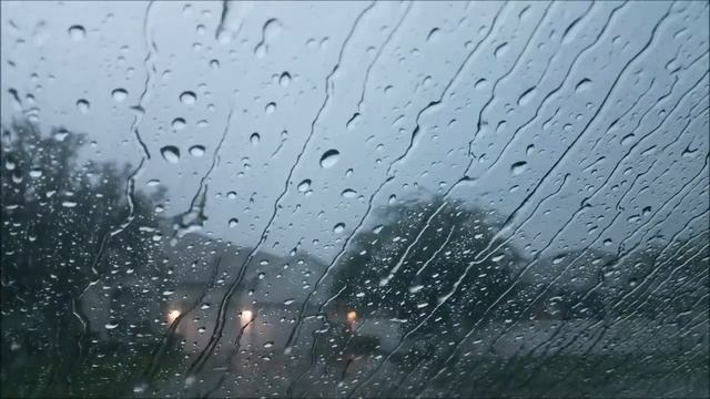 30 Minutes Relaxing Rain Sound For Sleeping Raining On Car Glass Windows Thunder