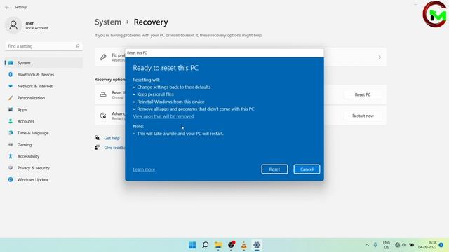 How to reset windows 11 || factory reset || Format win 11 few steps