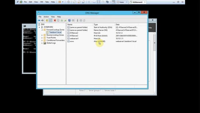 Server Activity 10-4: Creating Static DNS Entries