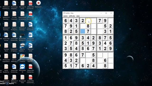 Demonstration of Sudoku from Portable Apps