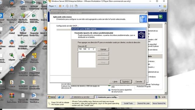 DHCP Windows Server 2003 Maquina Virtual(VMWERE)