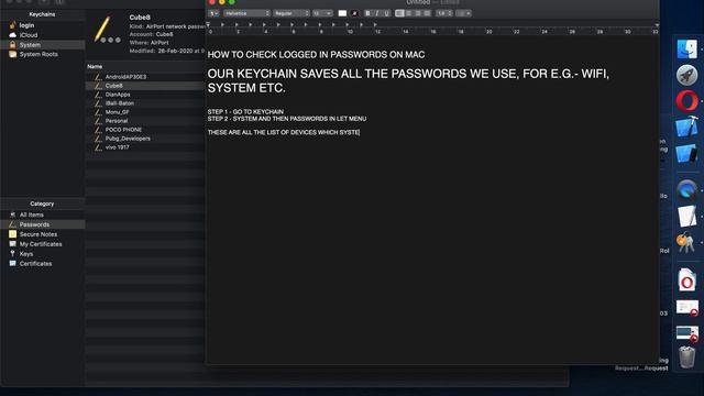 How to check saved passwords on mac !