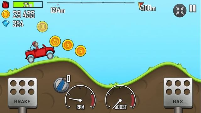 Hill Climb Racing- Daily Challenge - Map Countryside 4100m Fail