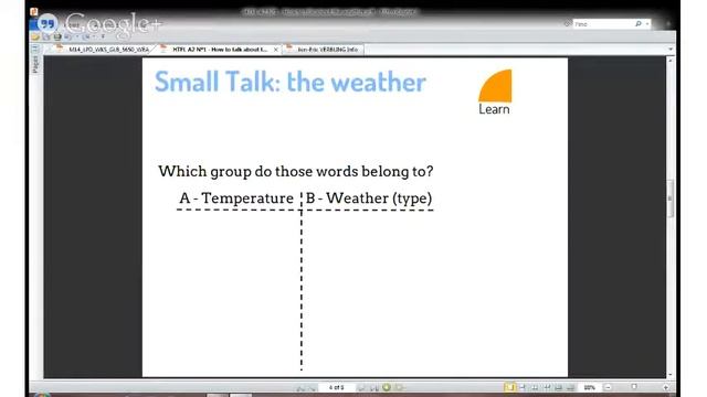 How to talk about the weather on Verbling