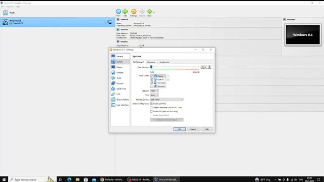 Fixing Windows 8.1  Memory in Virtualbox!
