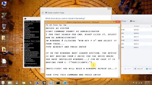 CREATE A SYSTEM IMAGE In Windows 8/10