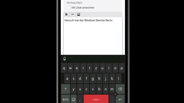 Windows 10 Mobile - Edge Textbox Input