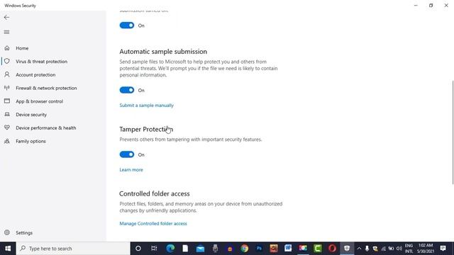 How To Turn Off And Turn On Windows Defender May 2021 (21H1)