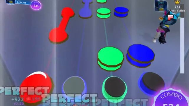 ROBLOX (ROBEATS) 92.50% Bad Apple (easy) (MOBILE)
