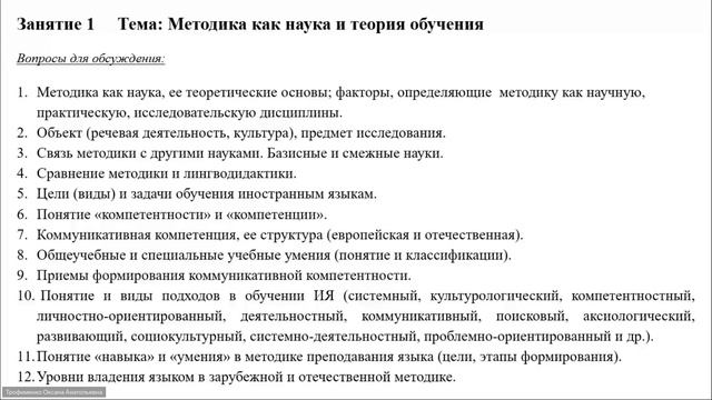 Методика преподавания английского языка в организациях общего образования 19.10