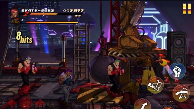 Street Of Rage 4 Story Game play (Played as SOR2-SKATE)-Stage 10 TO THE CONCERT-Boss Fight-Sega Gam