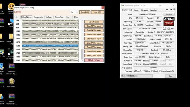 10 Card Rig on Windows 10, No MSI  Afterburner, Low power draw, high hash rate.,Stable.