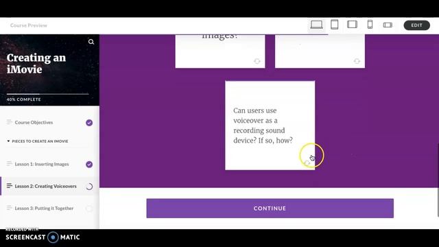 Creating an iMovie in Articulate 360 Rise