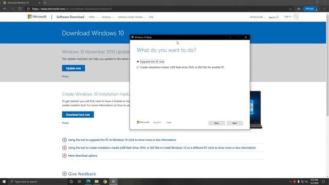 Legal and free way to download a windows 10 ISO