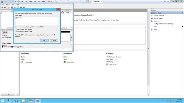 How to install & create windows server backup