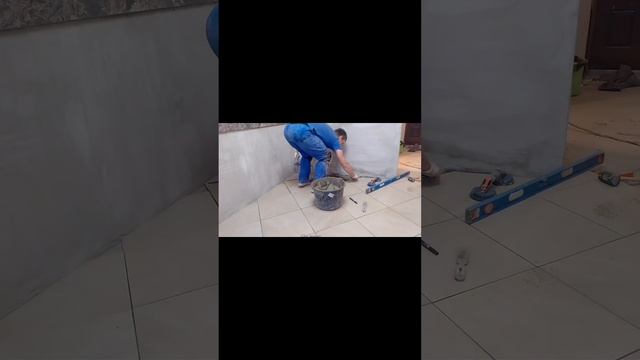 подрезка плитки по диагонали!