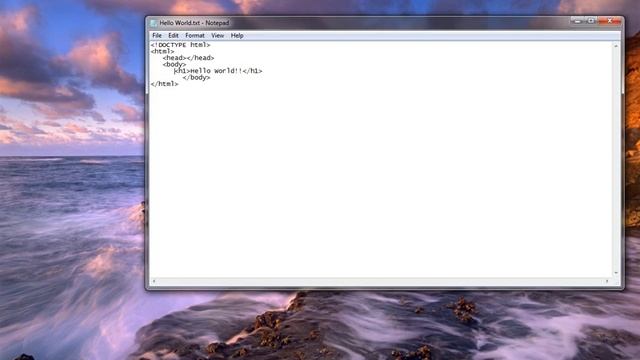 How to create HTML files using Notepad (Only works on Windows)