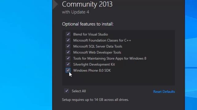 installing visual studio 2013