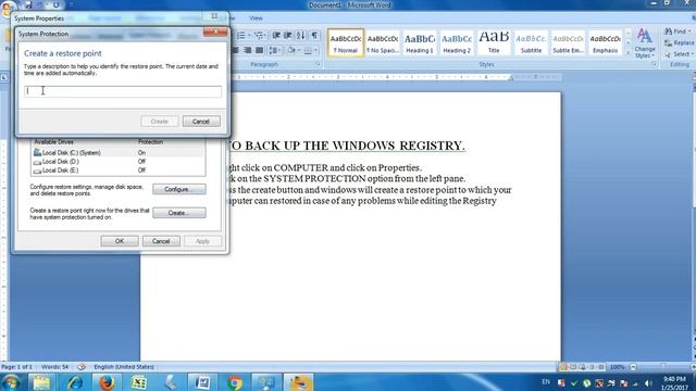 HOW TO BACK UP THE WINDOWS REGISTRY
