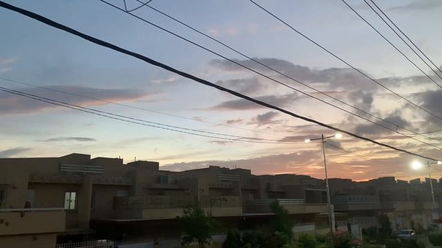 Sunset at KN GOHAR GREEN CITY, KARACHI | Time Lapse iPhone XS - Sunset Sky & Clouds | 4k view