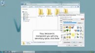 2014 Windows 7 Ultimate 64 bit - How to make folder icons almost invisible
