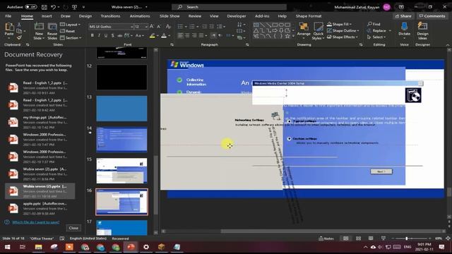 PowerPoint glitch in windows 10 (REAL PC)