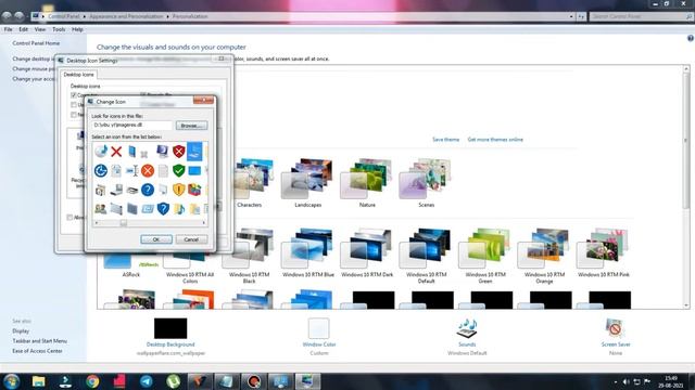 how to change windows 7 icons to 10 icons?